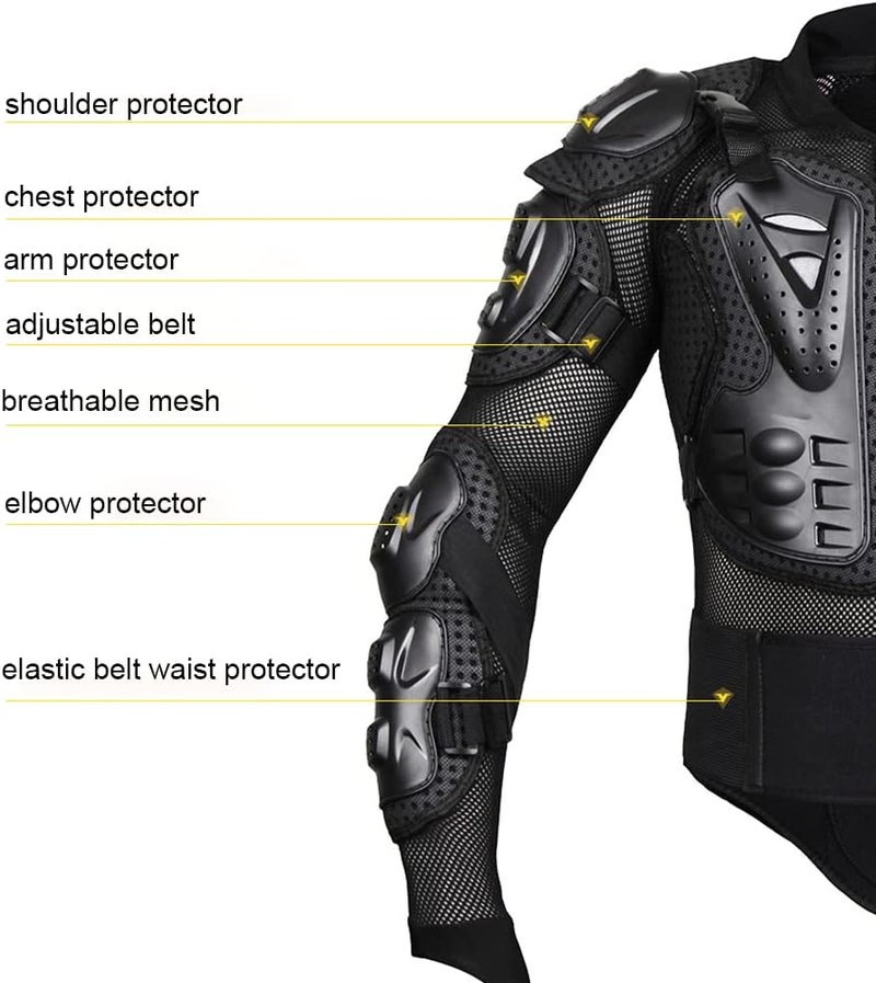 Aikelai Adult Motorcycle Protective Jacket and Knee Pads, Motorcycle Accessories, Back Spine Chest Protector, Full Body Chest Armor for Motocross Dirt Bike Gear - Image 3